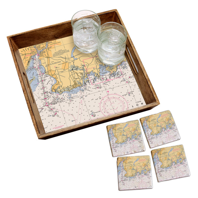 East Haven, CT - Marble Coaster Set
