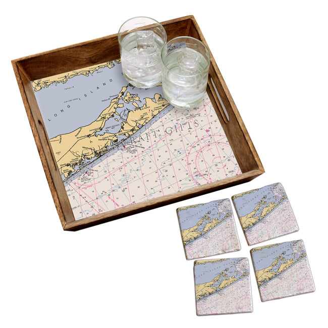 The Hamptons, NY- Marble Coaster Set