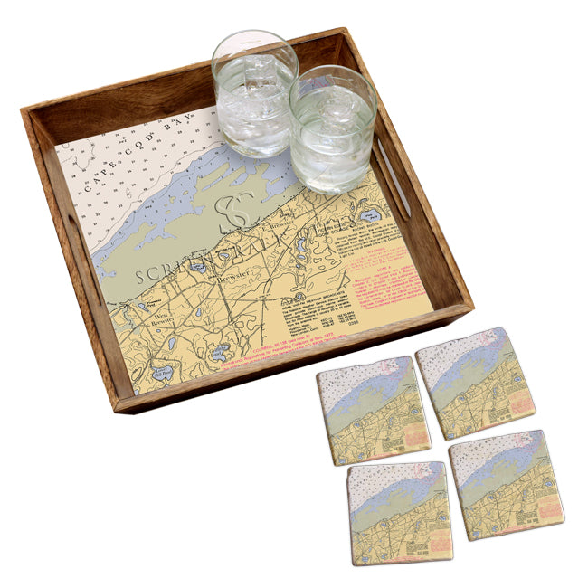 Brewster,  MA - Marble Coaster Set