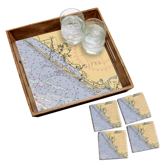 Manasota Key, FL  - Marble Coaster Set