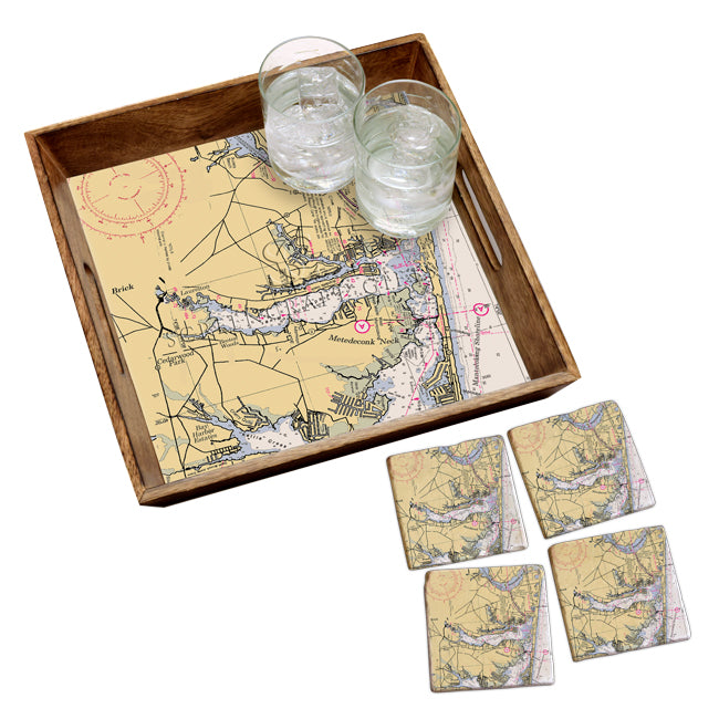 Avon, NJ - Marble Coaster Set