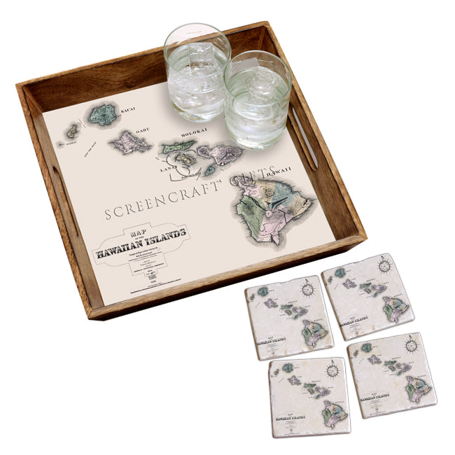 Hawaii - Marble Coaster Set