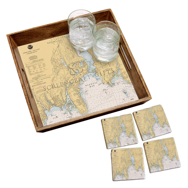 Niantic, CT - Marble Coaster Set