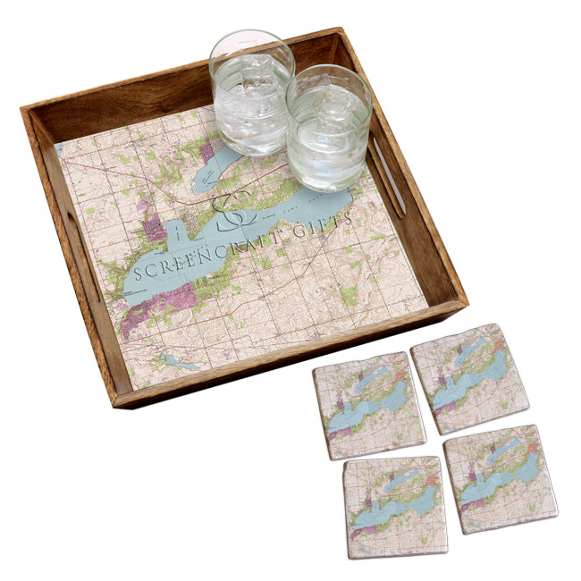 Lake Geneva, WI - Marble Coaster Set