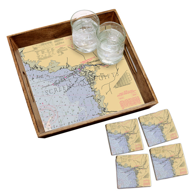 Steinhatchee, FL- Marble Coaster Set