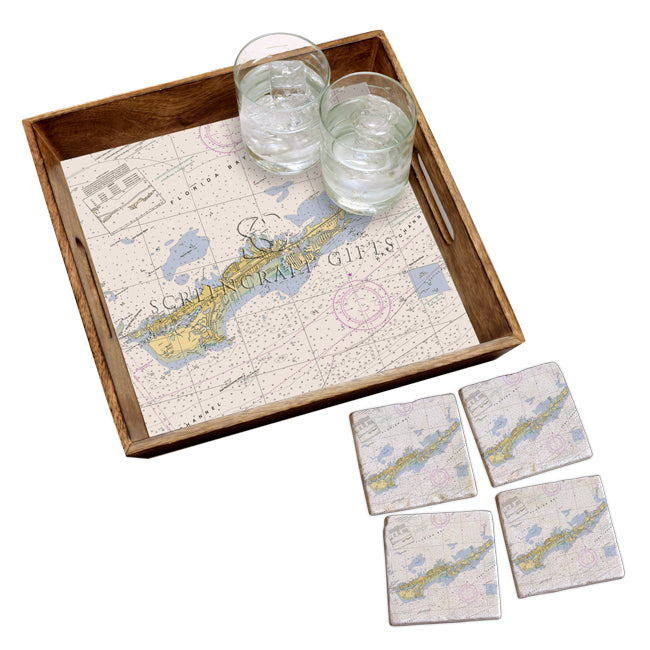 Marathon, FL - Marble Coaster Set