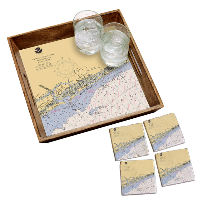 Sunset Beach, NC - Marble Coaster Set