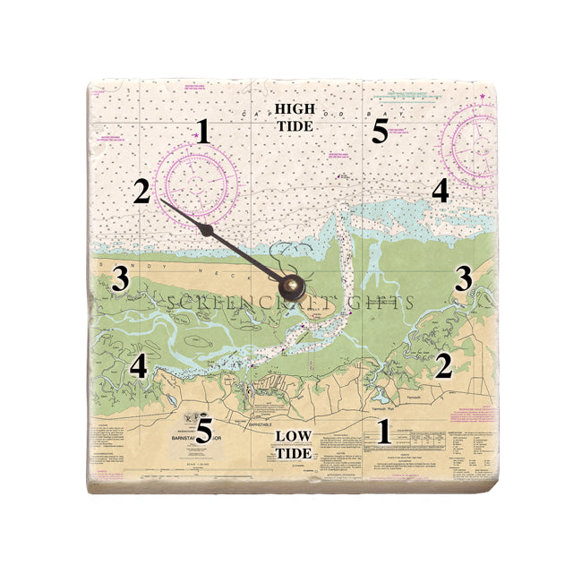 Barnstable Harbor, MA Marble Tide Clock
