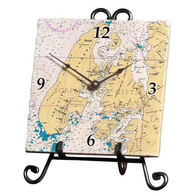 Adelaide Island, Antarctica - Marble Desk Clock