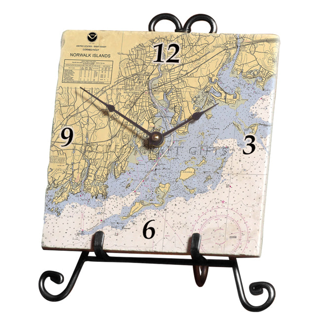 Norwalk, CT - Marble Desk Clock