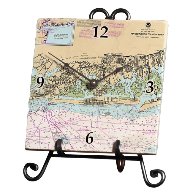 Long Beach, NY- Marble Desk Clock