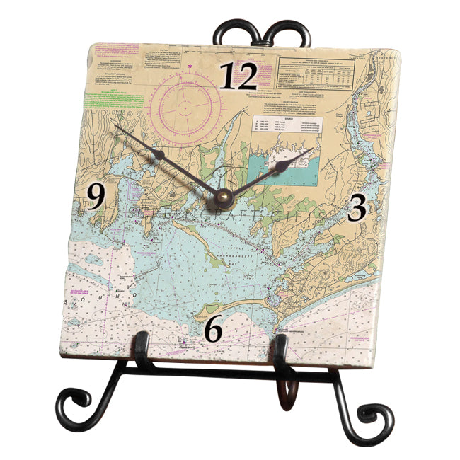 Stonington, CT - Marble Desk Clock