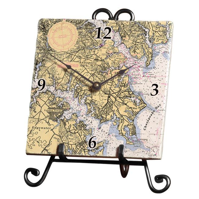 Annapolis, MD - Marble Desk Clock