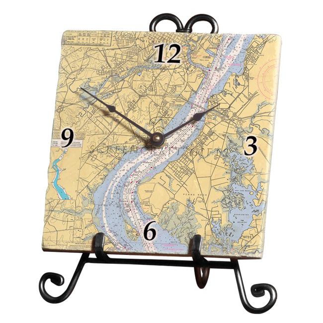 Wilmington, DE- Marble Desk Clock