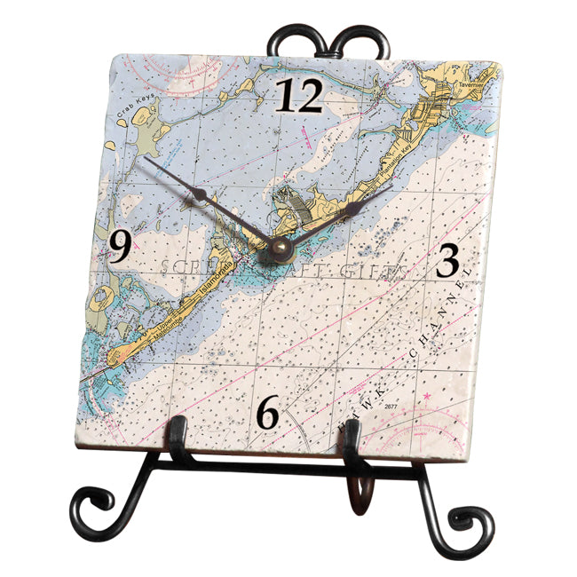 Islamorada, FL- Marble Desk Clock