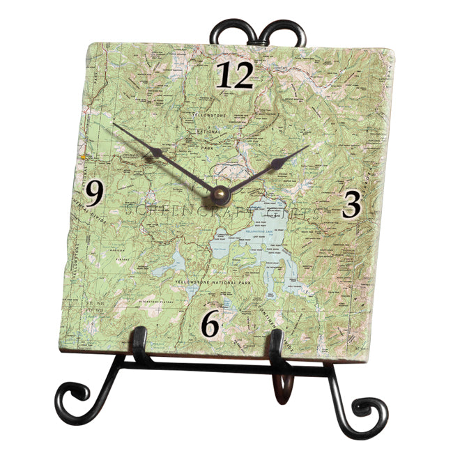 Yellowstone National Park-  Marble Desk Clock