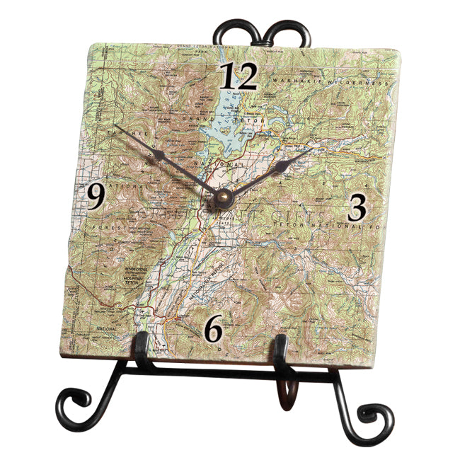 Grand Teton National Park-  Marble Desk Clock
