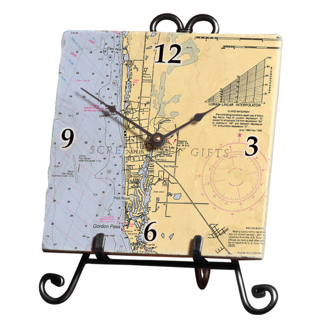 Naples, FL- Marble Desk Clock