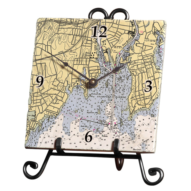 Stamford, CT - Marble Desk Clock