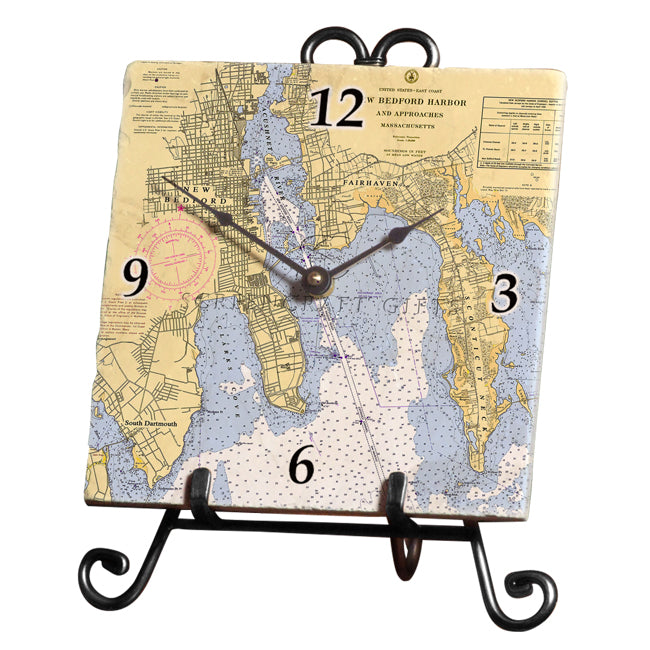 New Bedford, MA- Marble Desk Clock