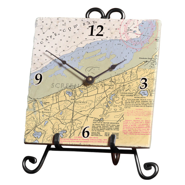 Brewster,  MA - Marble Desk Clock