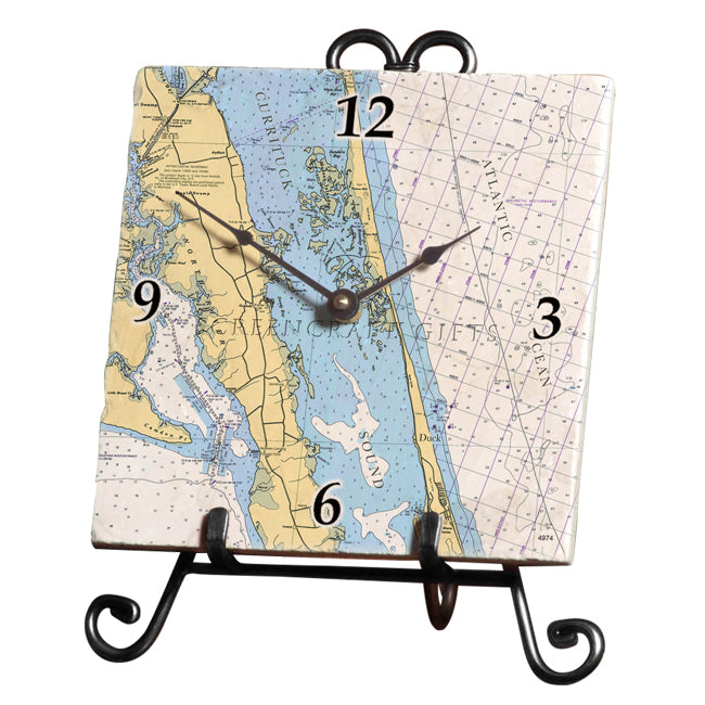 Duck, NC - Marble Desk Clock