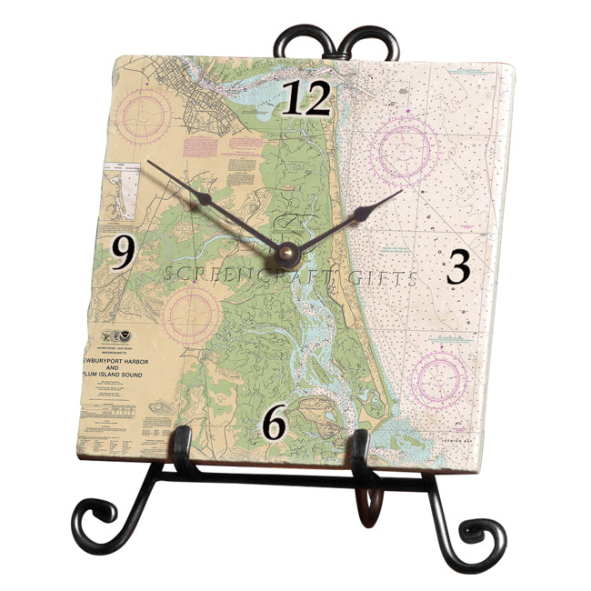 Plum Island, MA- Marble Desk Clock