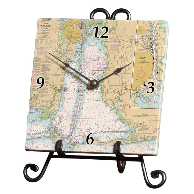 Mobile, AL - Marble Desk Clock