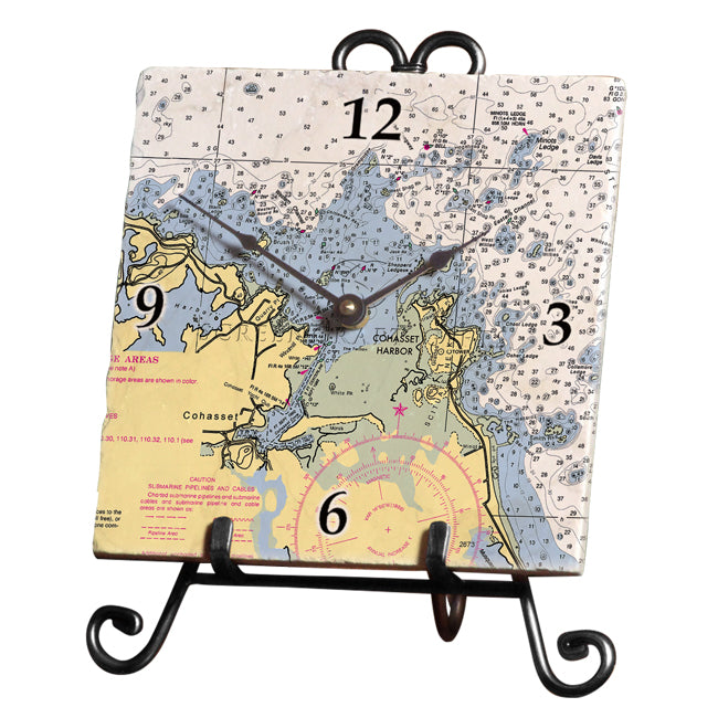 Cohasset, MA  - Marble Desk Clock