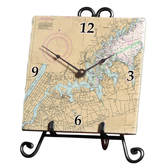 North West Long Island, NY  - Marble Desk Clock