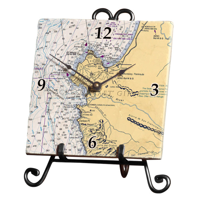Carmel, CA -  Marble Desk Clock