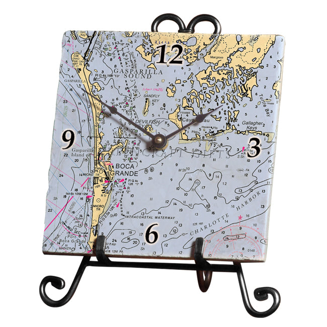 Boca Grande, FL- Marble Desk Clock