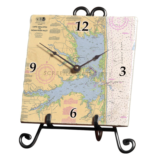 Rehoboth Beach, DE- Marble Desk Clock