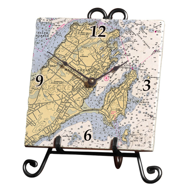 Marblehead, MA- Marble Desk Clock