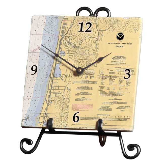 Rockaway, OR- Marble Desk Clock