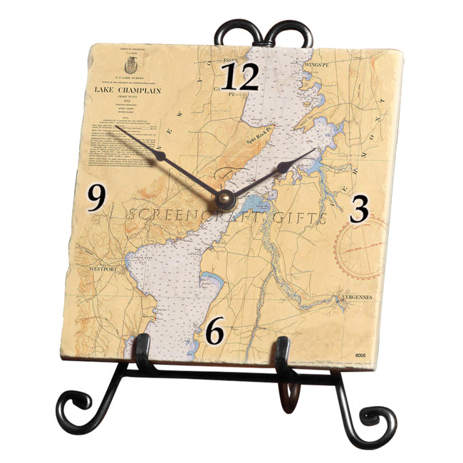Westport, NY-  Marble Desk Clock