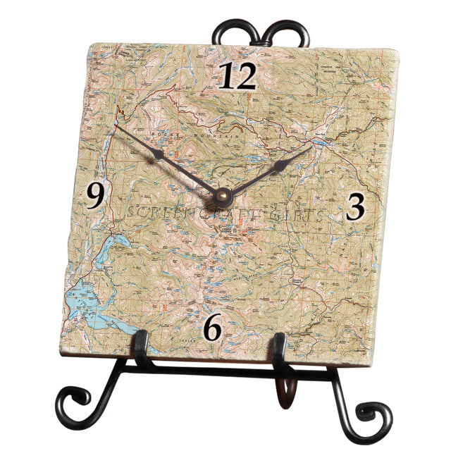 Rocky Mountain National Park-  Marble Desk Clock