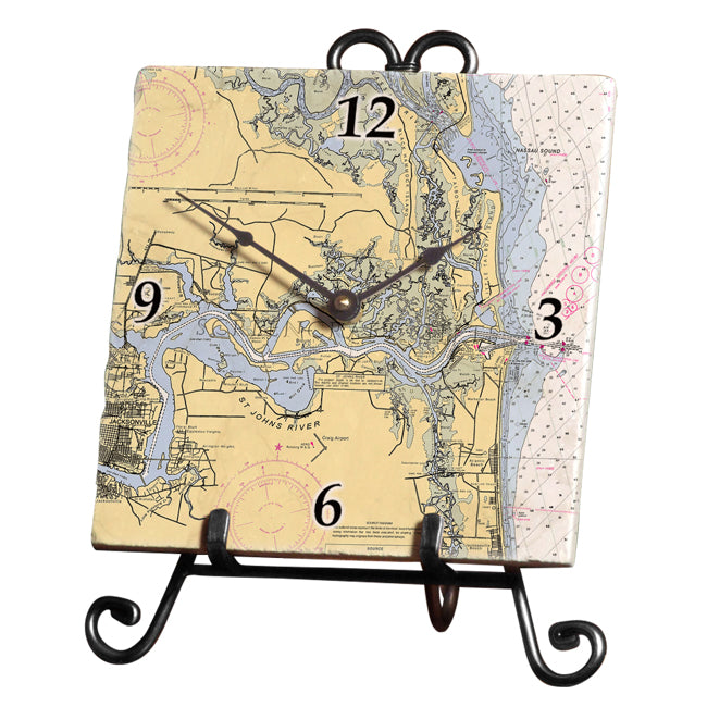 Jacksonville, FL- Marble Desk Clock