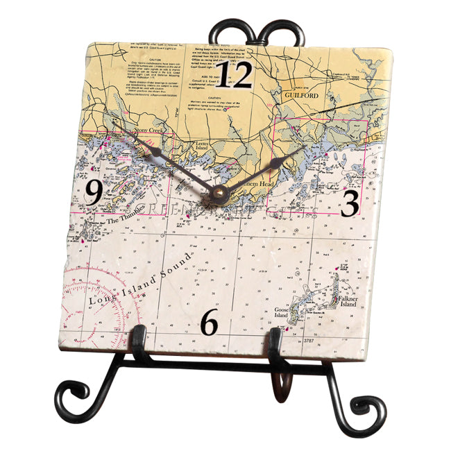 Guilford, CT - Marble Desk Clock
