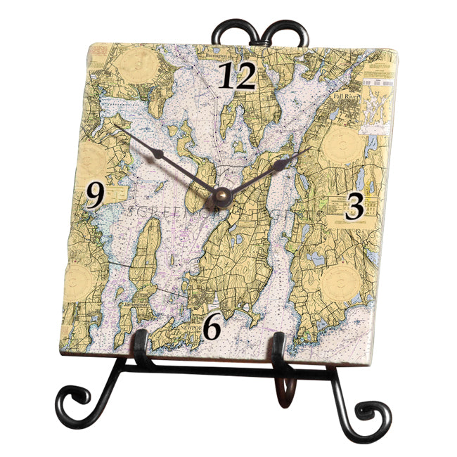 Narragansett Bay- Marble Desk Clock