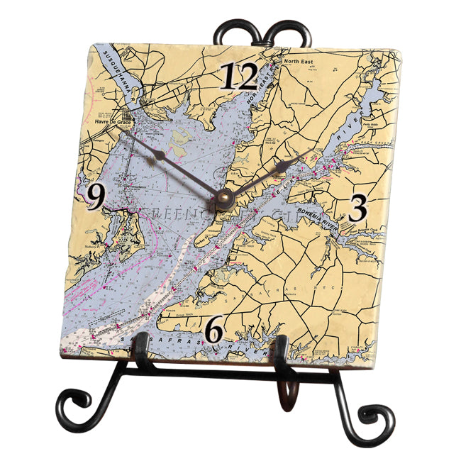 North East, MD - Marble Desk Clock