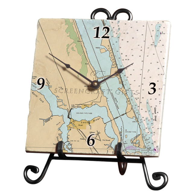 Jensen Beach, FL- Marble Desk Clock