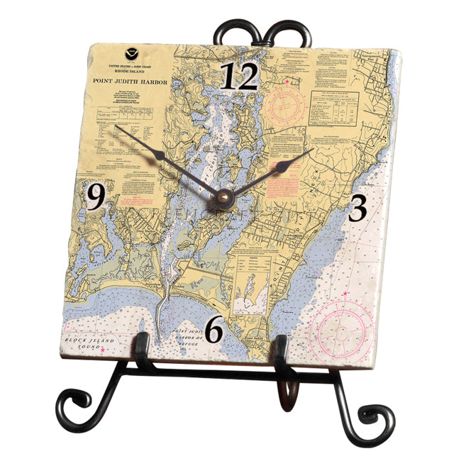 Point Judith, RI- Marble Desk Clock