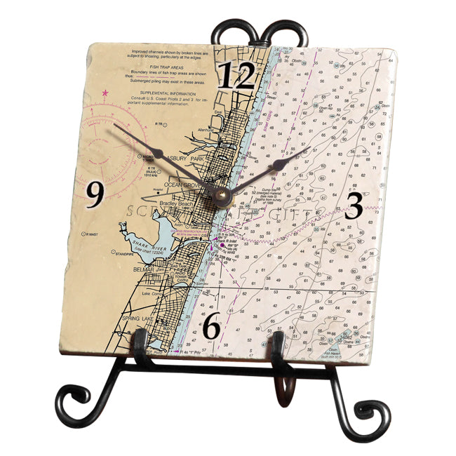Ocean Grove, NJ  - Marble Desk Clock