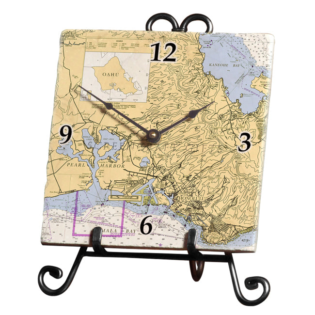 Pearl Harbor - Marble Desk Clock