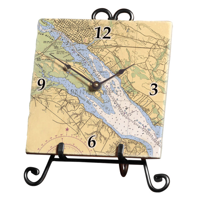 Washington, NC- Marble Desk Clock