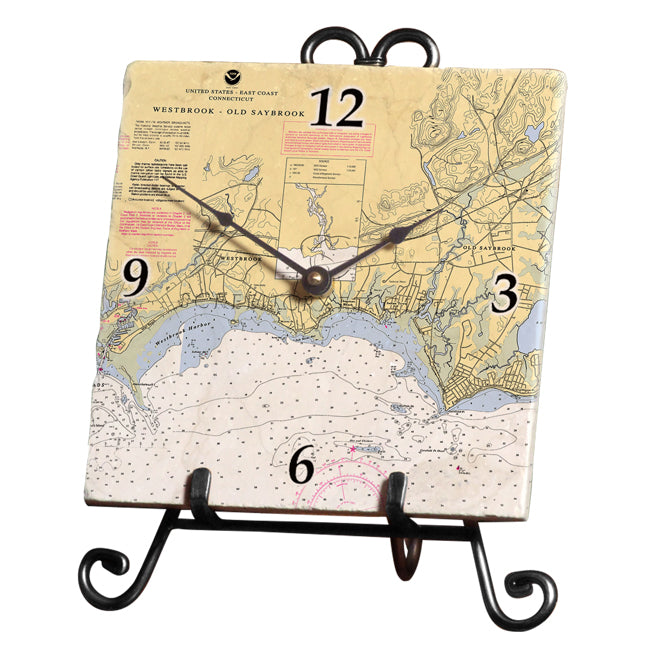 Westbrook, CT- Marble Desk Clock