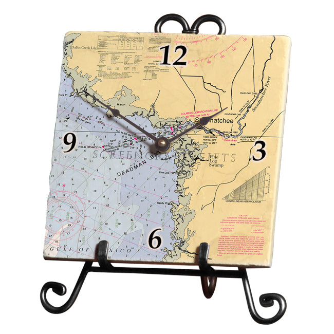 Steinhatchee, FL- Marble Desk Clock