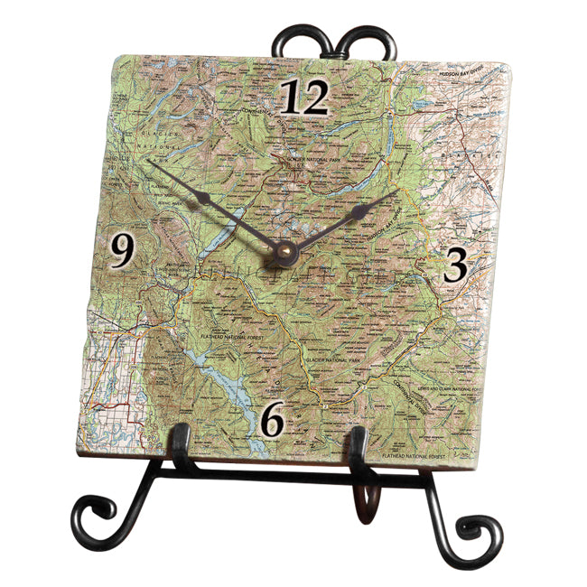 Glacier National Park-  Marble Desk Clock