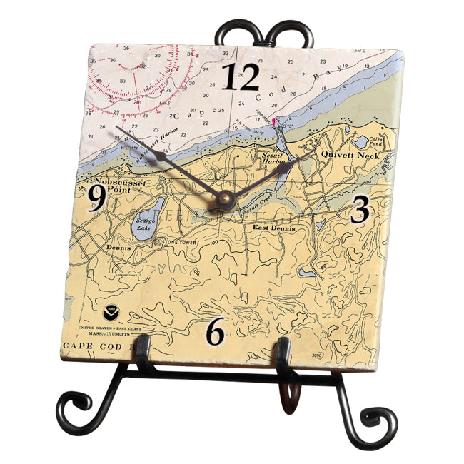 Dennis, MA - Marble Desk Clock